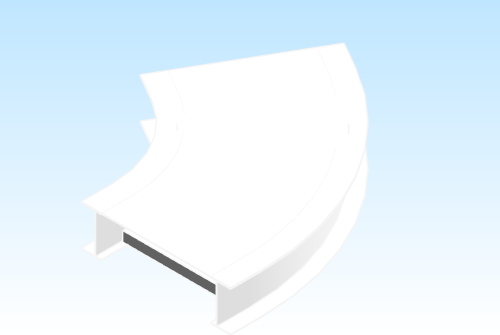 Cable Tray Aluminum H Style Horizontal Bend