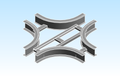 Cable Tray Aluminum H Style Horizontal Cross