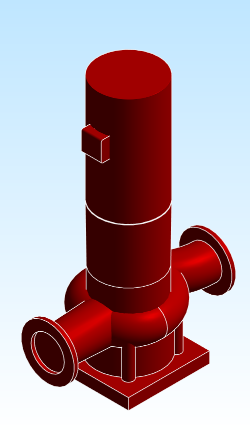 BG In Line Mounted Pump Series e 80SCXL Double Suction