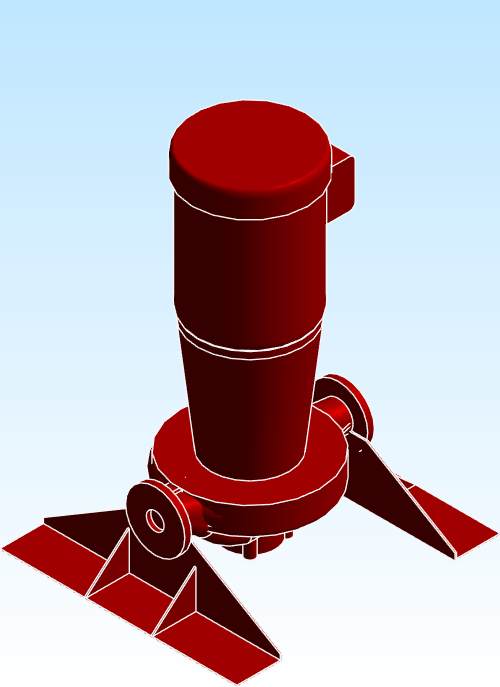 BG In Line Mounted Pump Series e 80SC Flange Supports