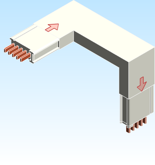 Busbar Elbow Combination CRD EI MPB3 Copper