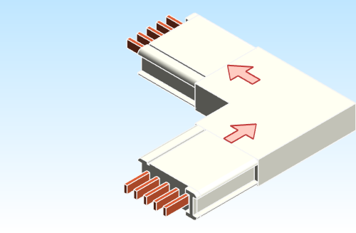 Busbar Elbow Edgewise EL EI MPB3 Copper