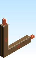 Busbar Elbow Flatwise FEU EI CRB Copper IEC