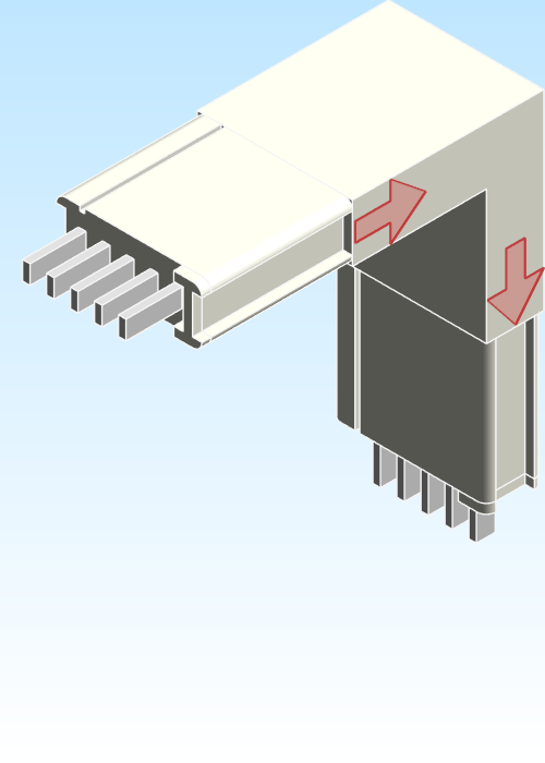 Busbar Elbow Flatwise FED EI MPB3 Aluminum