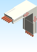 Busbar Elbow Flatwise FED EI MPB3 Copper
