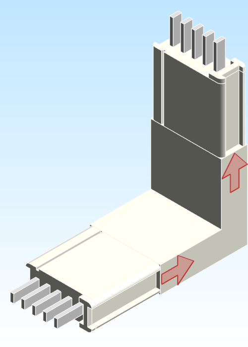 Busbar Elbow Flatwise FEU EI MPB3 Aluminum