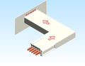 Busbar Flange Elbow Edgewise CLP EI MPB3 Copper