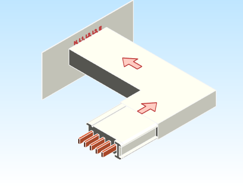 Busbar Flange Elbow Edgewise CLP EI MPB3 Copper
