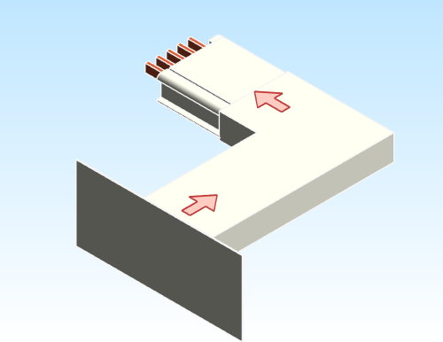 Busbar Flange Elbow Edgewise CPL EI MPB3 Copper