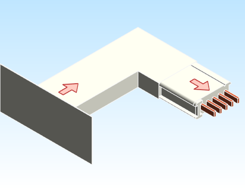 Busbar Flange Elbow Edgewise CPR EI MPB3 Copper