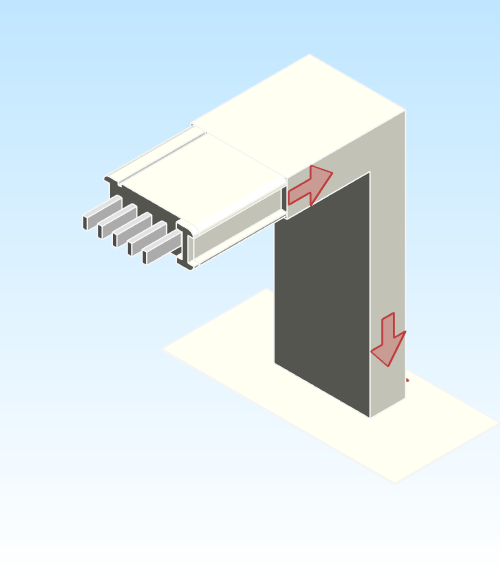 Busbar Flange Elbow Flatwise CDP EI MPB3 Aluminum
