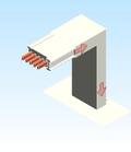 Busbar Flange Elbow Flatwise CDP EI MPB3 Copper