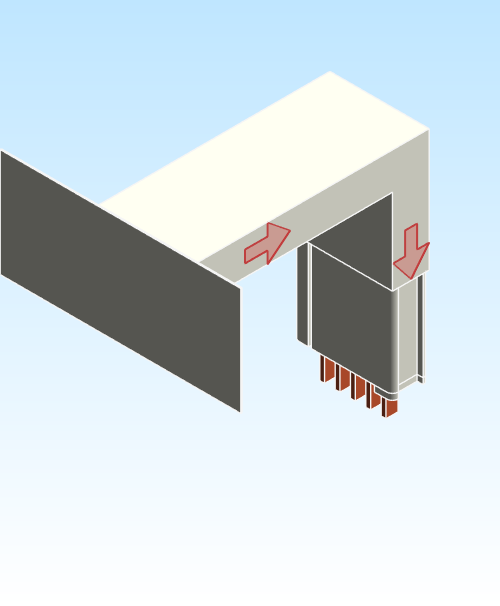 Busbar Flange Elbow Flatwise CPD EI MPB3 Copper