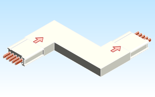 Busbar Offset Edgewise EOR EI MPB3 Copper