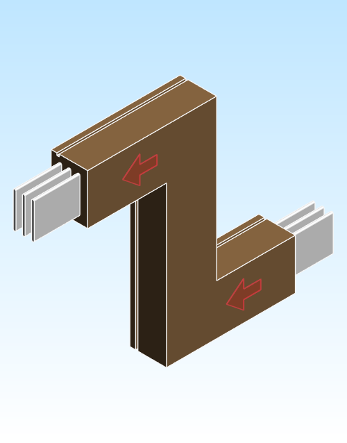 Busbar Offset Flatwise FOD EI CRB Aluminum IEC