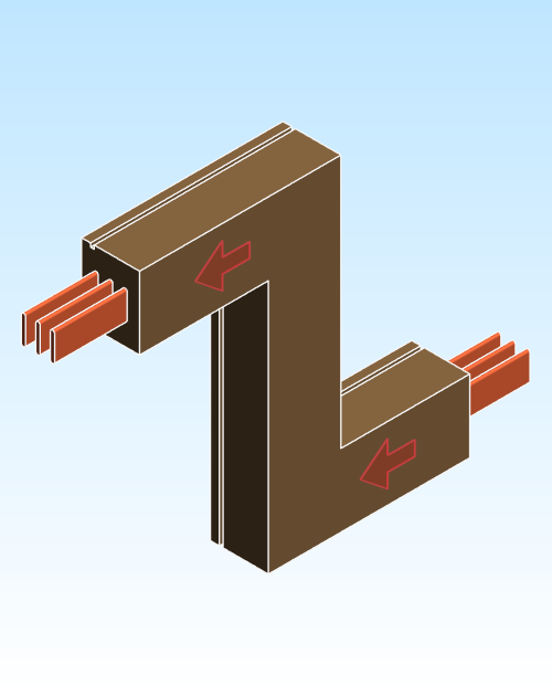 Busbar Offset Flatwise FOD EI CRB Copper IEC