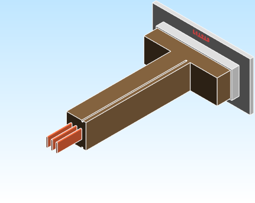Busbar Panel Flange Edgewise T2 EI CRB Copper IEC