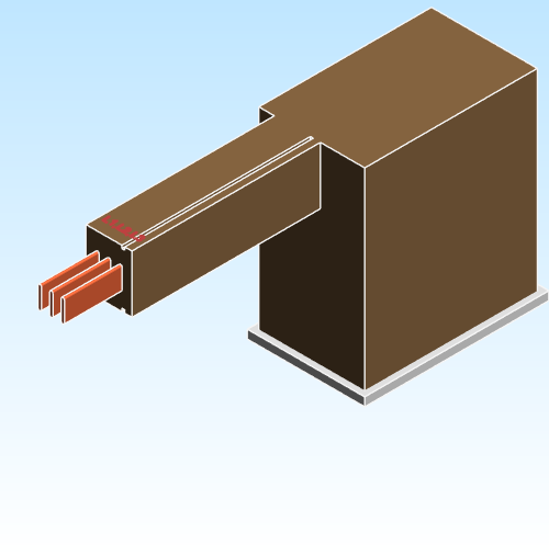 Busbar Panel Flange Parallel T10 EI CRB Copper IEC