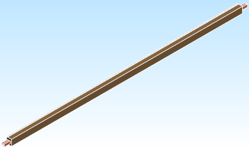 Busbar Straight Feeder EI CRB Copper IEC