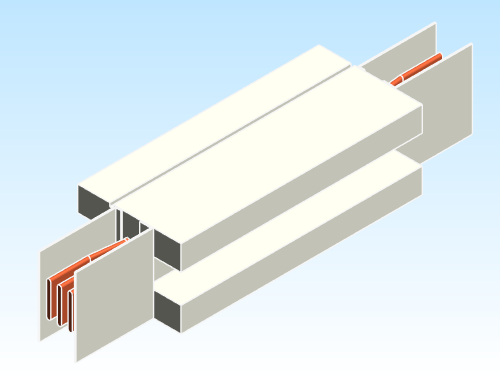 Busbar Straight Feeder EI HPB Copper UL