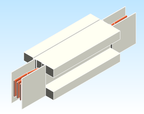 Busbar Straight Feeder EI HPB Unpainted Copper IEC