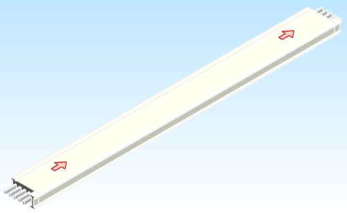 Busbar Straight Feeder EI MPB3 Aluminum