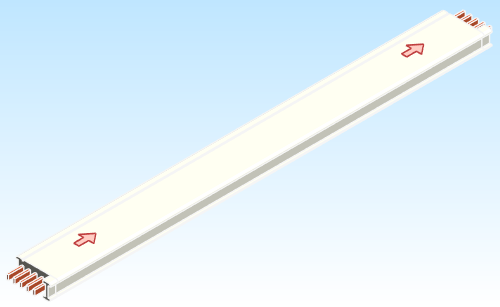 Busbar Straight Feeder EI MPB3 Copper