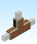 Busbar Tee Flatwise EI CRB Aluminum IEC