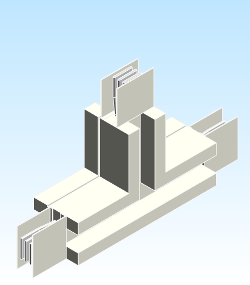 Busbar Tee Flatwise EI HPB Aluminum UL