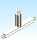 Busbar Tee Flatwise EI HPB Unpainted Copper IEC