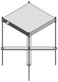 Ceiling Mounted Equipment Platform HOLDRITE Quick Stand SWHP