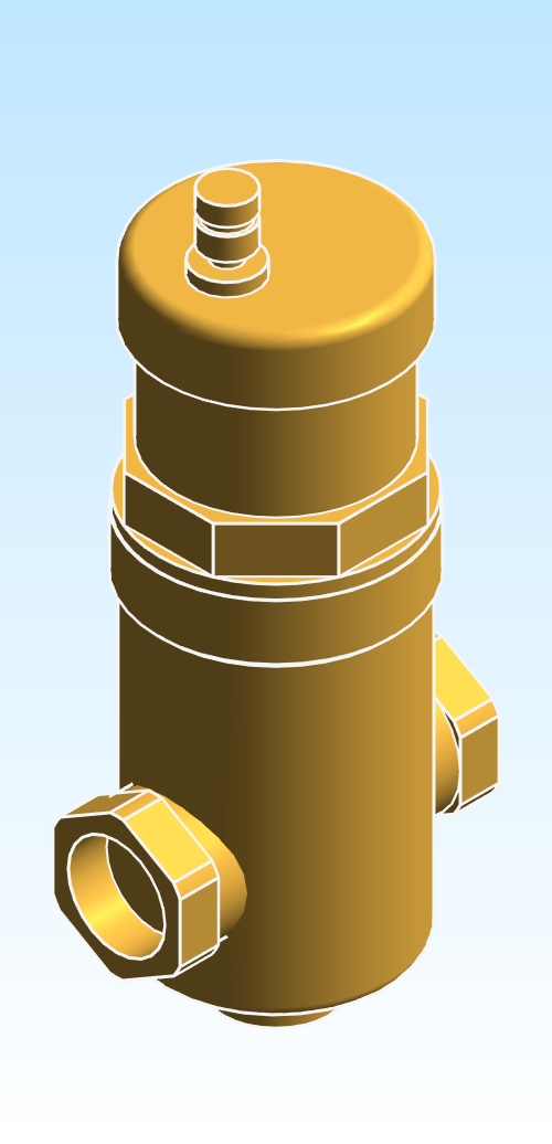 Compact Air Separator DISCAL Caleffi Brass 551