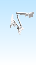 Desk Mount Dual Monitor Arm with Slider Fully Jax ARTICULATING