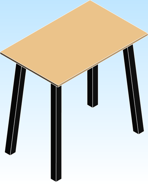 Desking Fully Boden Fixed Height Standing Desk Wood Veneer