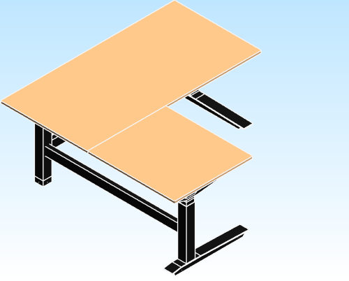 Desking Fully Jarvis Standing Desk L Shaped
