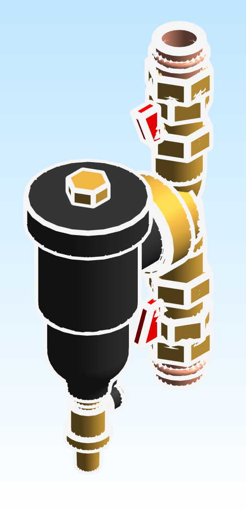 Dirt Separator DIRTMAG COMPOSITE Caleffi Brass NA5453