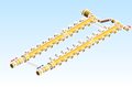 Distribution Manifold Caleffi Brass 663 Series 10 Outlet ByPass