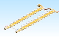 Distribution Manifold Caleffi Brass 663 Series 11 Outlet ByPass