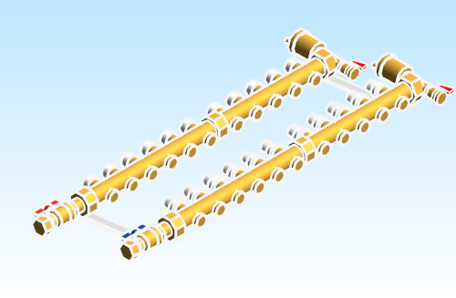 Distribution Manifold Caleffi Brass 663 Series 11 Outlet