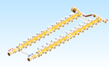 Distribution Manifold Caleffi Brass 663 Series 12 Outlet ByPass