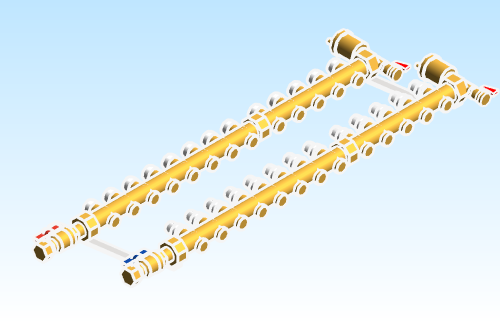 Distribution Manifold Caleffi Brass 663 Series 13 Outlet