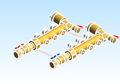 Distribution Manifold Caleffi Brass 663 Series 3 Outlet