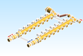 Distribution Manifold Caleffi Brass 663 Series 7 Outlet ByPass