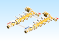 Distribution Manifold TwistFlow Caleffi Brass 668S1 Series 3 Outlet