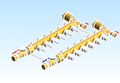 Distribution Manifold TwistFlow Caleffi Brass 668S1 Series 6 Outlet