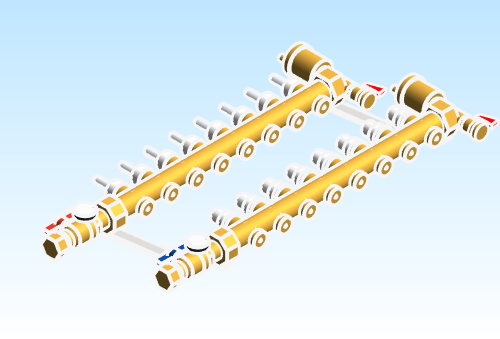 Distribution Manifold TwistFlow Caleffi Brass 668S1 Series 8 Outlet