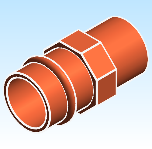Fitting Adapter Male NIBCO PxM Wrot PC604 LD