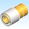 Fitting Adapter PEX Insert to Male Sweat HeatLink LF Brass