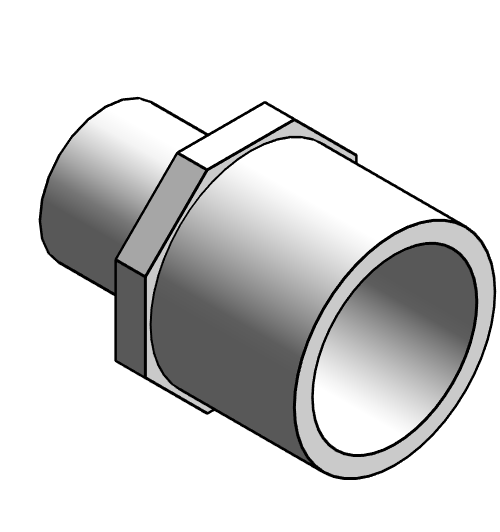 Fitting Adapter Reducing NIBCO MIPTxSlip PVC 40 4604