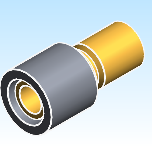Fitting Adapter Copper Male Rehau EVERLOC+ LF Brass